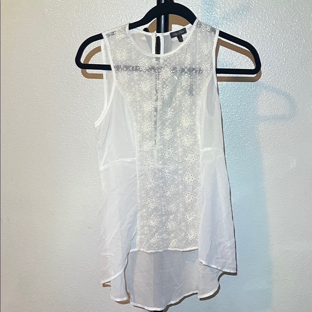 Lily Rose Off-White Sheer Top